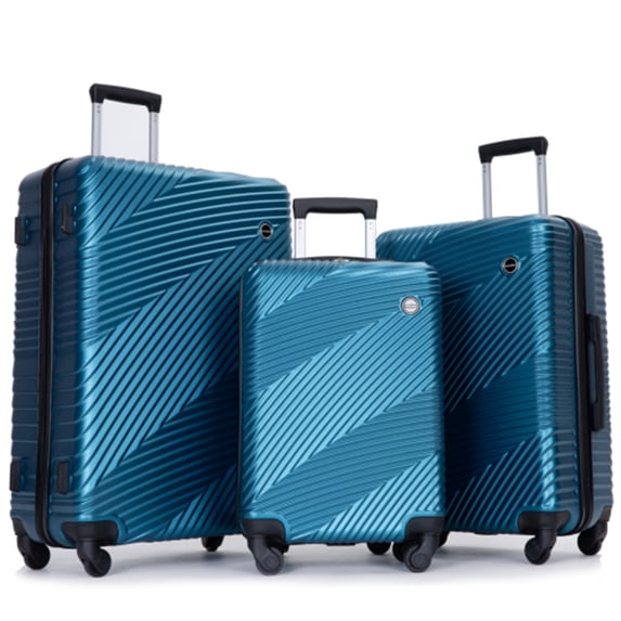 3 Piece Luggage Set 20 24 28 Inch PC ABS Hardshell Suitcase Spinner ...