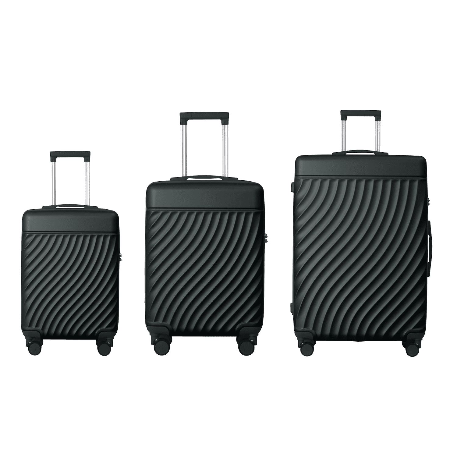 3 Piece Luggage Set, ABS Hardshell Suitcase Set with TSA Lock & Spinner Wheels, Lightweight Durable Travel Luggage 20/24/28 Inch, Carry On & Checked Suitcases, Dark Green