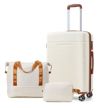 3 Piece Luggage Set with Carry On Bag, Women Suitcase Set with Duffel Bag Spinner Wheels, Hardside Carry On Suitcase Sets Airline Approved with Tsa Lock(20in)