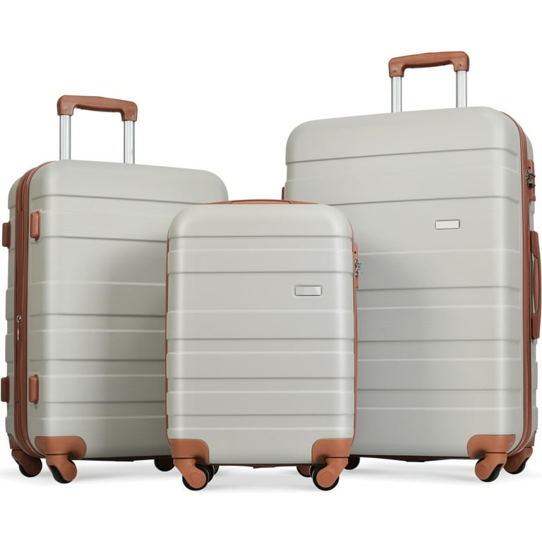 Piece Luggage Set, Modern Expandable Suitcase with Sturdy Handle