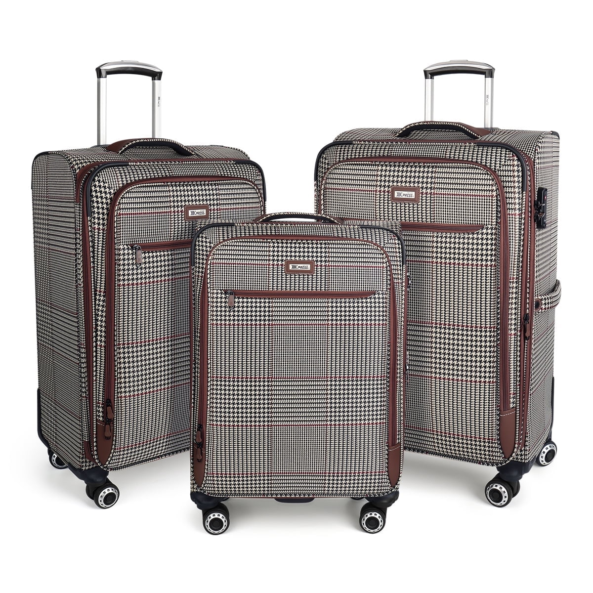 3 Piece Softside Luggage Set Lightweight Spinner Expandable Suitcases with TSA Lock, 20"/26"/30",  XJ2511#7