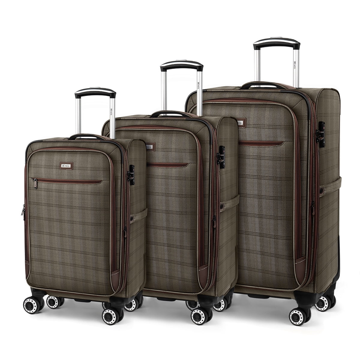 3 Piece Softside Luggage Set Lightweight Spinner Expandable Suitcases with TSA Lock, 20"/26"/30", XJ2511#6