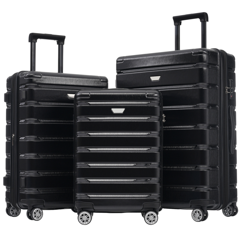 3 Piece Luggage Set Suitcase Set, Lightweight Durable Suitcase with