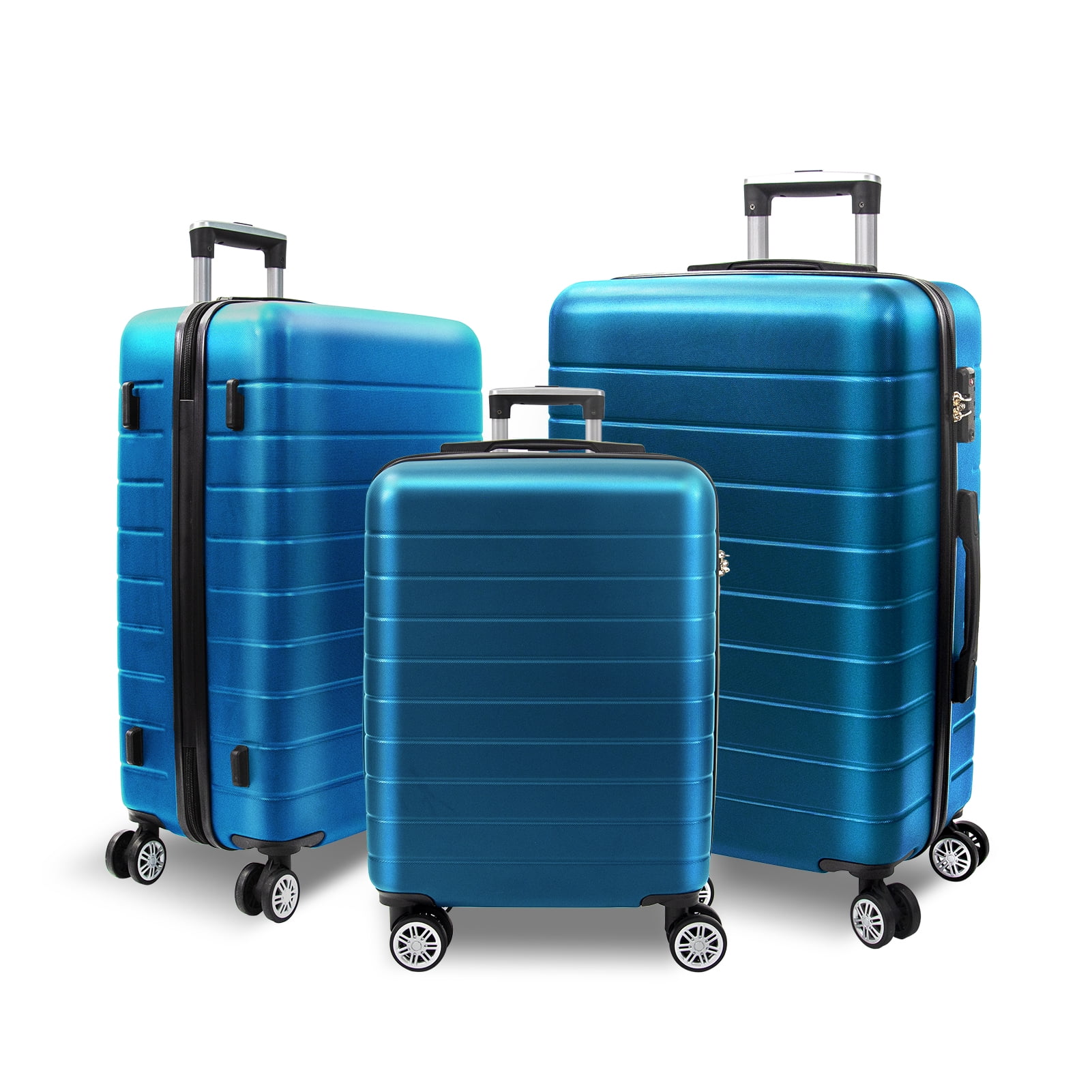 3Piece Luggage Set Travel Lightweight Suitcases with Rolling Wheels