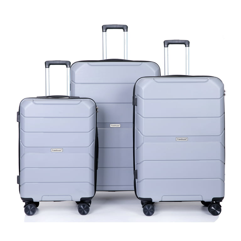 Travelhouse Hardshell Luggage 3 Piece Set Suitcase PP