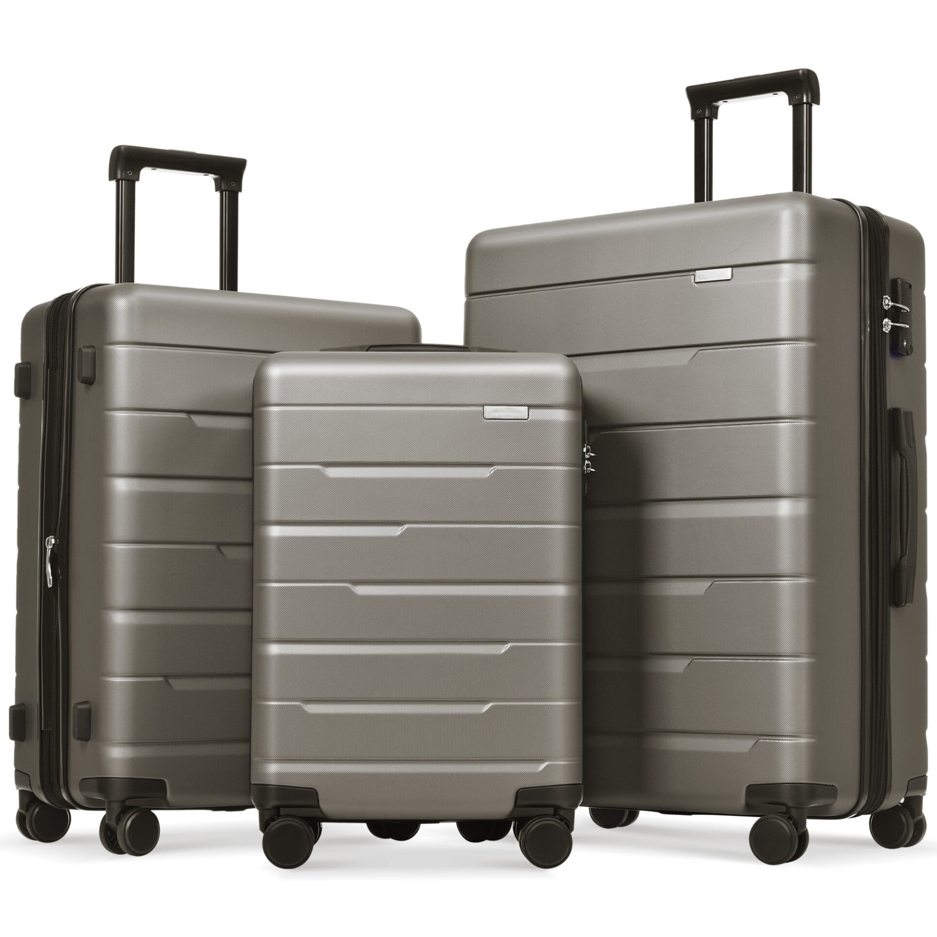 Piece Luggage Set with Spinner Wheels, Hard Shell Luggage Sets