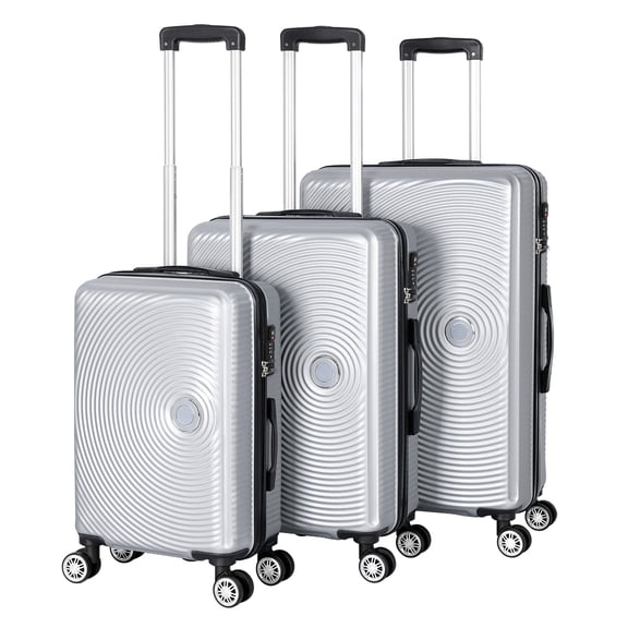 3-Piece Luggage Set with TSA Lock, Hard Shell ABS Spinner Suitcases, Lightweight Carry-on Travel Bags (20"/24"/28")