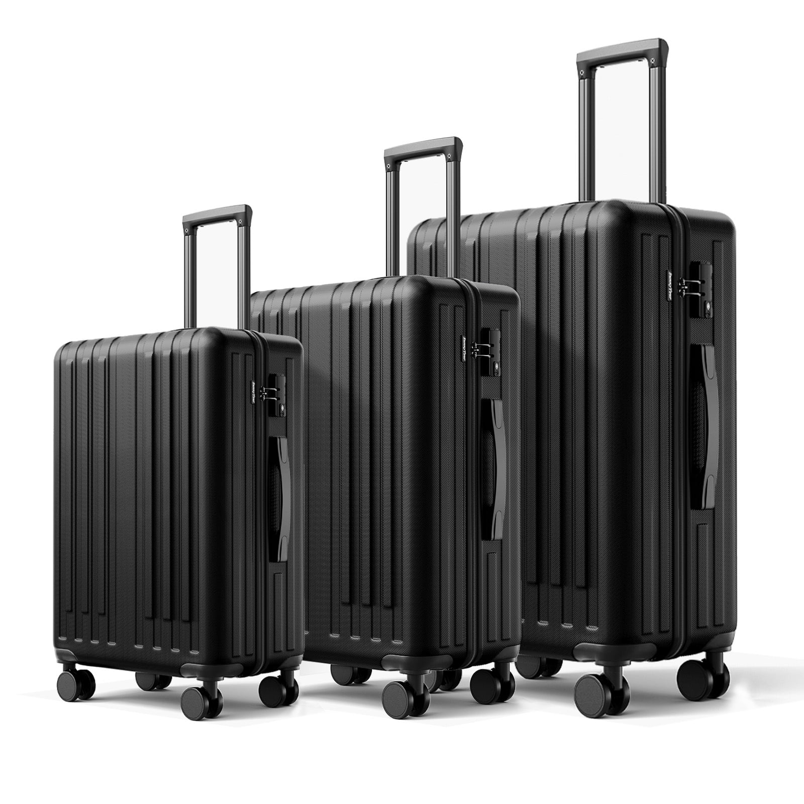 3 Piece Luggage Set with TSA Lock, Hardside Suitcase Set with Spinner Wheels , 20inch Carry on