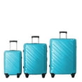 thumbnail image 1 of 3-Piece Luggage Sets (20", 24", 28"), Suitcase with Wheels, Hardside Suitcase With Four Spinner Wheels and Scratch-Resistant Surface, Peacock Blue, 1 of 9