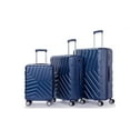 thumbnail image 1 of 3 Piece Luggage Sets,Expandable ABS Lightweight Hardshell Double Spinner Wheel 3 Piece Set Suitcase Travel Bag with TSA Lock and Two Hooks 20/24/28 inch (Style-9,Navy), 1 of 8