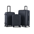 thumbnail image 1 of 3 Piece Luggage Sets,Expandable ABS Lightweight Hardshell Double Spinner Wheel 3 Piece Set Suitcase Travel Bag with TSA Lock and Two Hooks 20/24/28 inch (Style-9,Black), 1 of 10