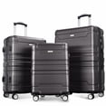 thumbnail image 1 of Luggage Sets, 3 Piece Set Expandable Hardside Suitcases with Double Spinner Wheels, 20/24/28" Travel Luggages Clearance Lightweight with TSA Lock, Dark Gray, 1 of 7