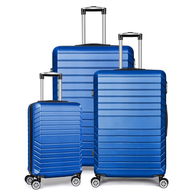 3 Piece Luggage Sets Hard Shell Suitcase Set with Spinner Wheels 20" 24