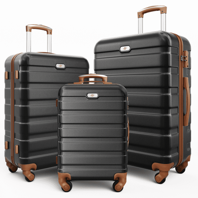 3 Piece Luggage Sets Hard Shell Suitcase Set with Spinner Wheels for Travel Trips Business 20