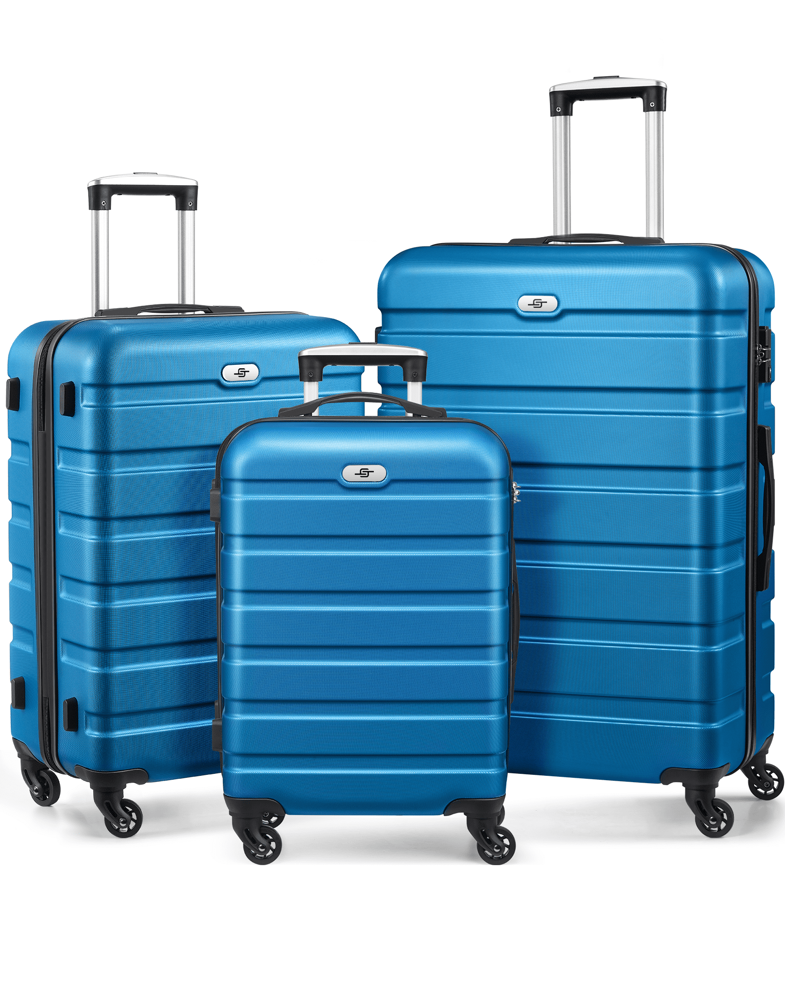 3 Piece Luggage Sets Hard Shell Suitcase Set with Spinner Wheels for