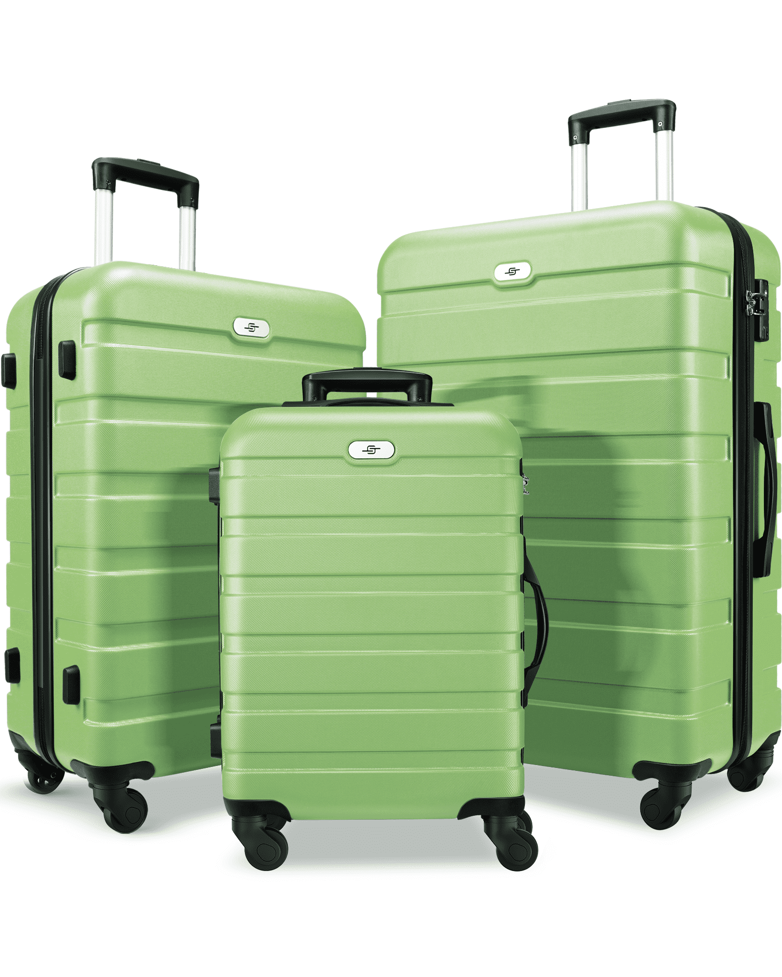 3 Piece Luggage Sets Hard Shell Suitcase Set with Spinner Wheels for