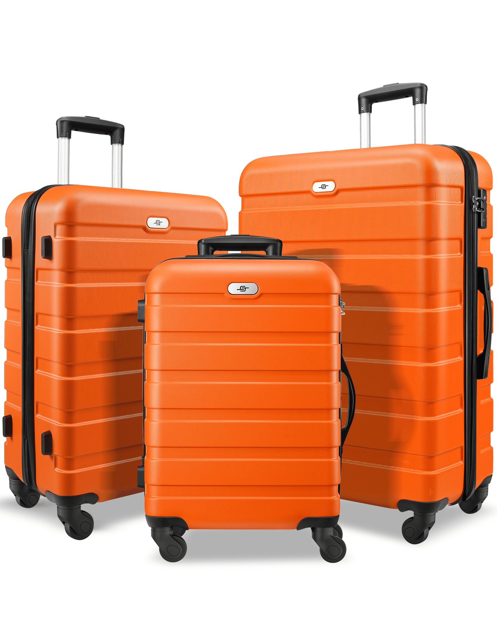 CASAINC Luggage-Set 3 Pcs 28 X 19 X 13 Purple Plastic Hardshell Suitcase  Set (1-Bag) in the Luggage & Luggage Sets department at