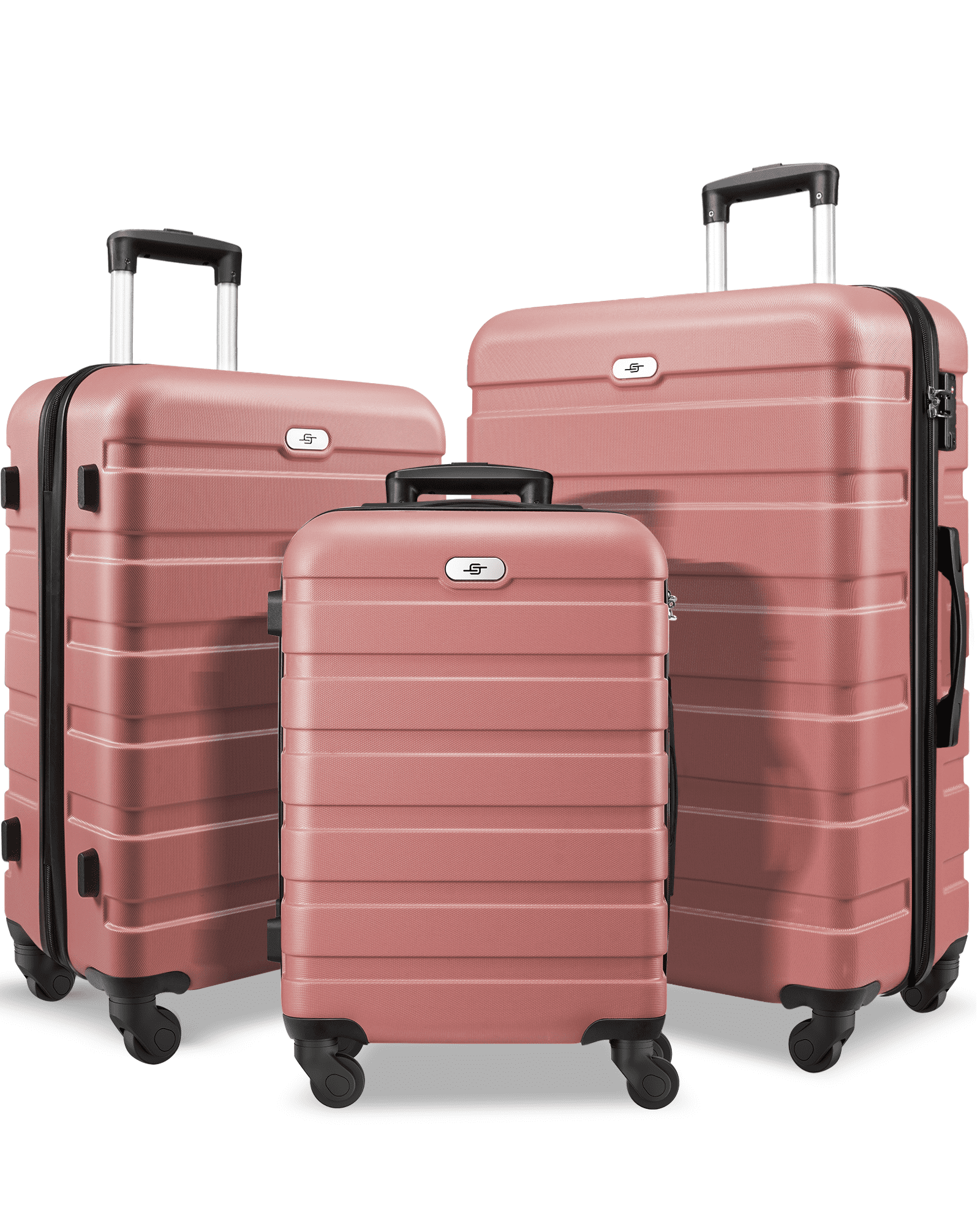 3 Piece Luggage Sets Hard Shell Suitcase Set with Spinner Wheels for Travel Trips Business 20" 24" 2(图1)