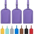 thumbnail image 1 of 3-Piece Luggage Tags for Suitcase Travel Bag Labels Privacy Protection Luggage Tag for Baggage PVC Baggage ID Label Tags, 1 of 6