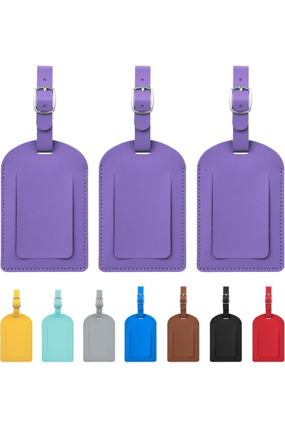 3-Piece Luggage Tags for Suitcase Travel Bag Labels Privacy Protection Luggage Tag for Baggage PVC Baggage ID Label Tags