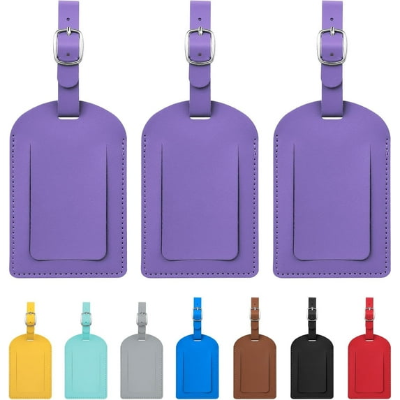 3-Piece Luggage Tags for Suitcase Travel Bag Labels Privacy Protection Luggage Tag for Baggage PVC Baggage ID Label Tags