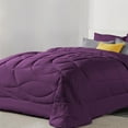 thumbnail image 1 of 3 Piece Luxury U Shape Pattern Comforter By D.N.G. BEDDINGS Set Premium Super Soft, 1000 Thread Count 100% Egyptian Cotton Super King Size Plum Color, 1 of 9