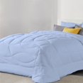 thumbnail image 1 of 3 Piece Luxury U Shape Pattern Comforter By D.N.G. BEDDINGS Set Premium Super Soft, 1000 Thread Count 100% Egyptian Cotton King/California King Size Light Blue Color, 1 of 9