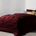 thumbnail image 1 of 3 Piece Luxury U Shape Pattern Comforter By D.N.G. BEDDINGS Set Premium Super Soft, 1000 Thread Count 100% Egyptian Cotton King/California King Size Wine Color, 1 of 9