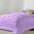 thumbnail image 1 of 3 Piece Luxury U Shape Pattern Comforter By D.N.G. BEDDINGS Set Premium Super Soft, 1000 Thread Count 100% Egyptian Cotton Oversized Super King Size Lilac Color, 1 of 9