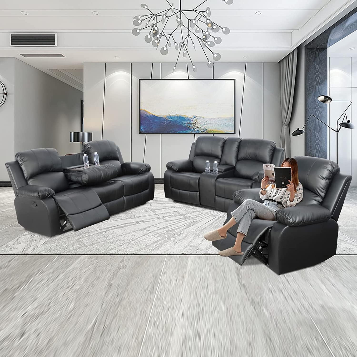 Recliner sofa for living room hotsell
