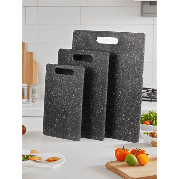 3-Piece Marble Pattern Cutting Board Set, Kitchen Prep Boards, Food-Safe, for Fruits, Veggies & Baby Food
