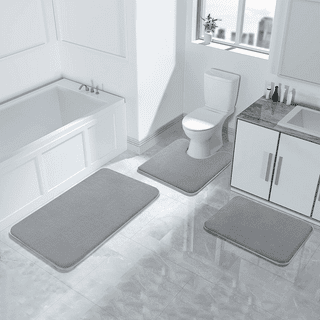 Memory Foam Bath Mat Cobblestone Bathroom Rugs Super - Temu