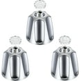 thumbnail image 1 of 3 Piece Metal Shower Knob Replacement Compatible with Price/Pfister Verve Tub Shower, Bathtub Faucet Handle Remodel Trim Kit Include 1 Hot 1 Cold 1 Diverter and 3 Screws(Polished Chrome), 1 of 7