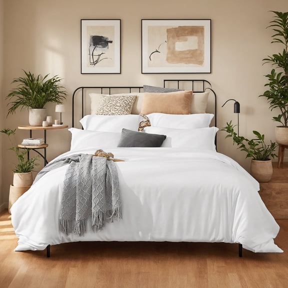 3-Piece Microfiber Bedding Set - OEKO-TEX Certified, Hypoallergenic, Zipper Closure, Machine Washable