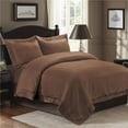 thumbnail image 1 of 3 Piece Millano Embroidered Greek Key Duvet Set, Chocolate - Double Size, 1 of 1