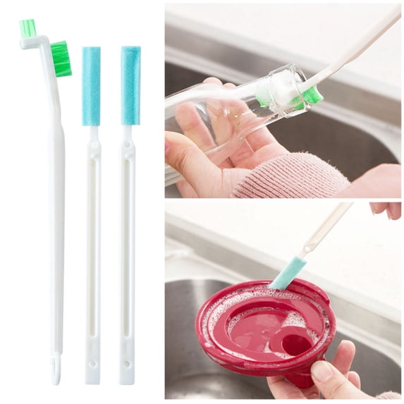 Product Category Cleaning Brush 2 Teapot Bottle Cleaning Tools Set for Kitchen and Households with Sponge Heads