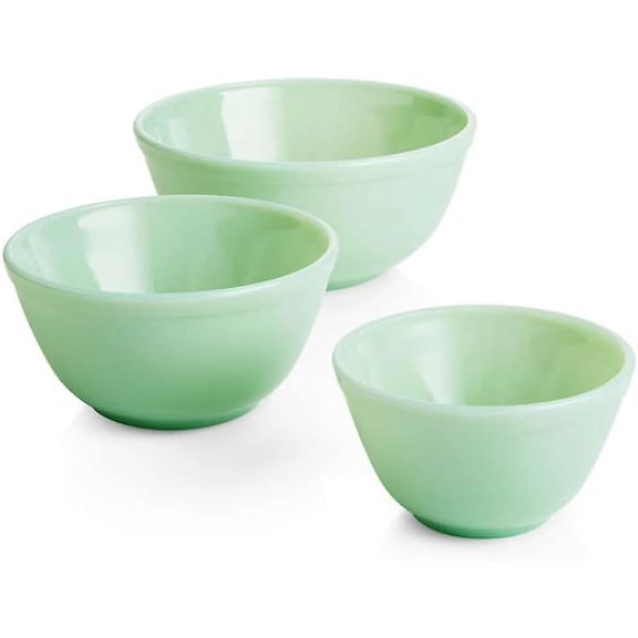 3 Piece Mixing Bowl Set, Jade, Mosser Mixing Bowls