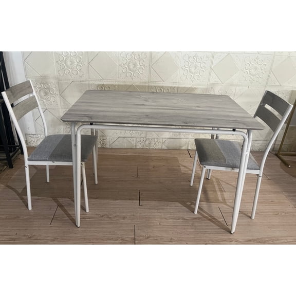3-Piece Modern Dining Set,Space Saving Dinette for Kitchen Breakfast Nook,Dining Room,Kitchen Table with Upholstered Chairs Set for Small Spaces