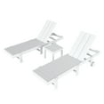 thumbnail image 1 of 3 Piece Modern Poly Reclining Chaise Lounge With Wheels, Gray, 1 of 2
