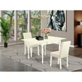 thumbnail image 1 of 3 Piece Monza Dining Room Table Set - Linen White & Light Beige, 1 of 1
