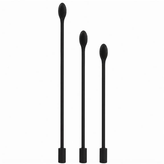 3 Piece Silicone Spatula Set, Kitchen and Bottle Scraper Tools for Cooking, Baking and Jam Jars, TIKA