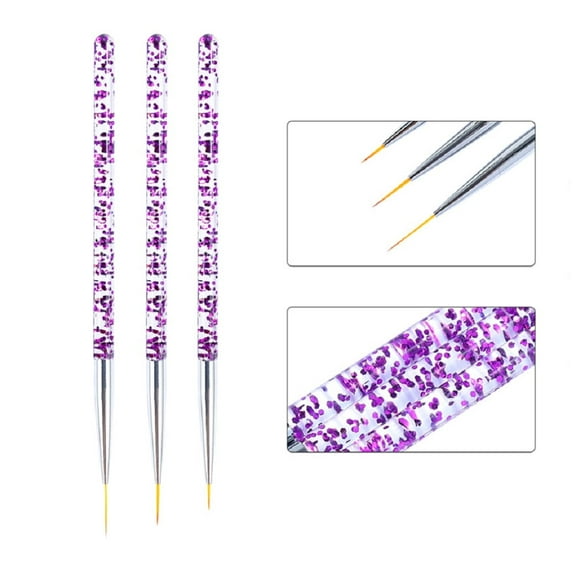 3-Piece Nail Art Pen & Brush Set – UV Gel Liner & Dotting Tools for Precision Polish Application TIKA