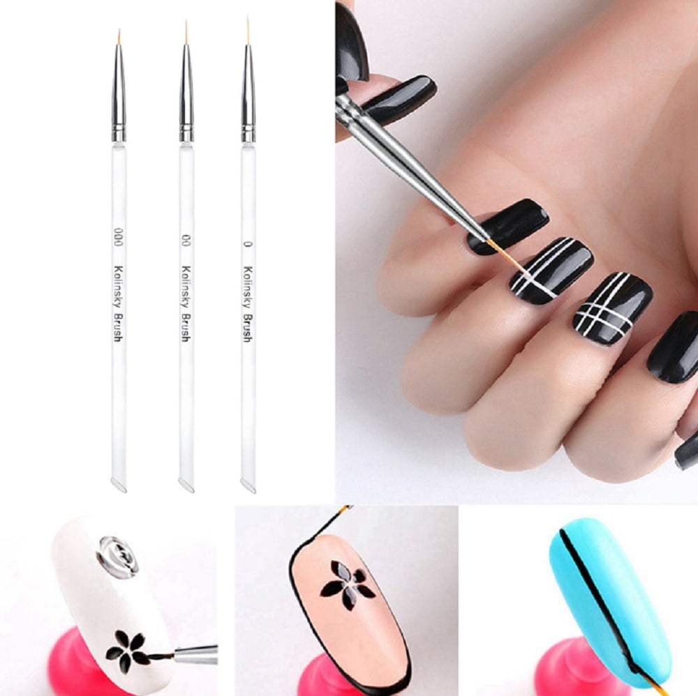 14 Uds Kit de pinceles para uñas acrílicas Nail Art Tips UV Gel yeacher Kit  de cepillo de uñas
