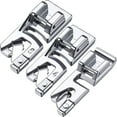 thumbnail image 1 of 3-Piece Narrow Rolled Hem Presser Foot Set Metal Sewing Machine Attachments 3mm 4mm 6mm Width Compatible with Low Shank Home Sewing Machines, 1 of 5