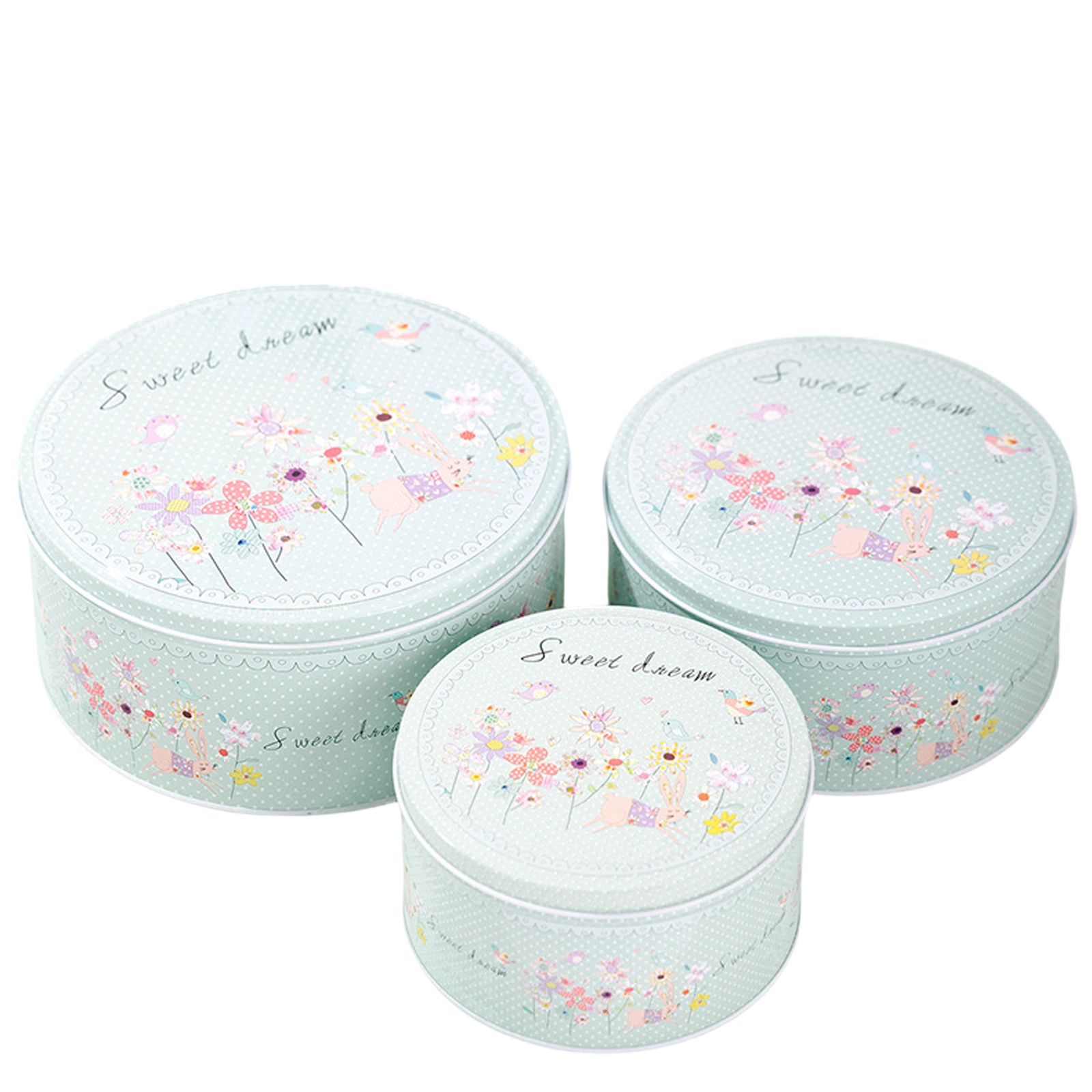 3-Piece Nesting Cookie Tins - Assorted Sizes Holiday Snack Storage Tins ...