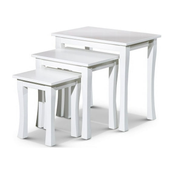 3-Piece Nesting Table Set, White