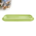 thumbnail image 1 of 3-Piece Non-Skid Cat Feeding Dish Set - Long Multi-Bowl Design with -Resistant Base for Water and Food Service - Green, 1 of 8