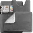 thumbnail image 1 of 3-Piece Non-Slip Bathroom Rug Set – Ultra-Absorbent Coral Fleece Mats for Toilet, Vanity & Wet Floors, Machine-Washable Anti-Skid Bath Mats&nbsp;, 1 of 9