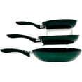 thumbnail image 1 of 3-Piece Non Stick Cookware Set, includes 8-Inch, 9.5-inch, 11-inch, Green, 1 of 8