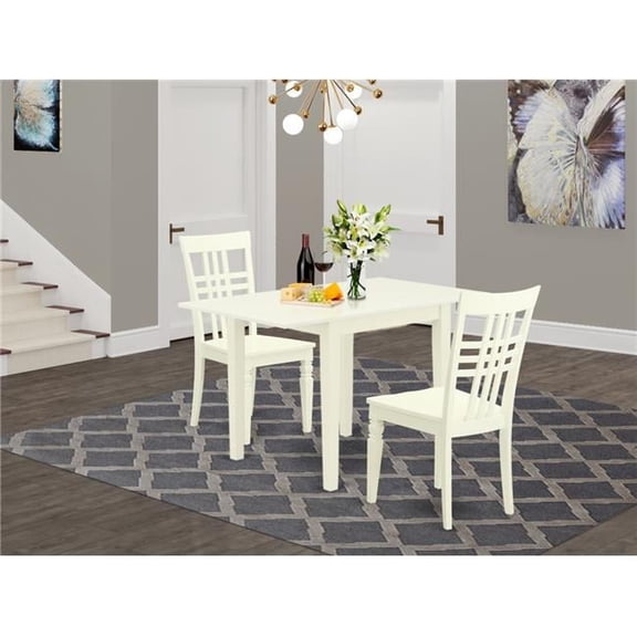 3 Piece Norden Dining Table Set - Linen White